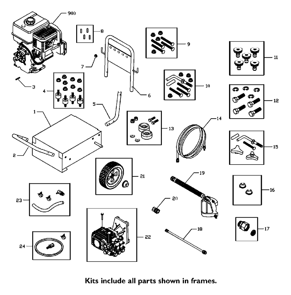 Pressure Washer Diagram and Parts List for BPW2700 1779-0 Briggs and Stratton Pressure Washer